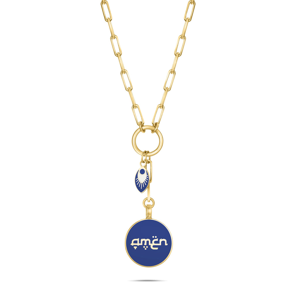 Gold & Enamel Halo with charm - available in 3 colors