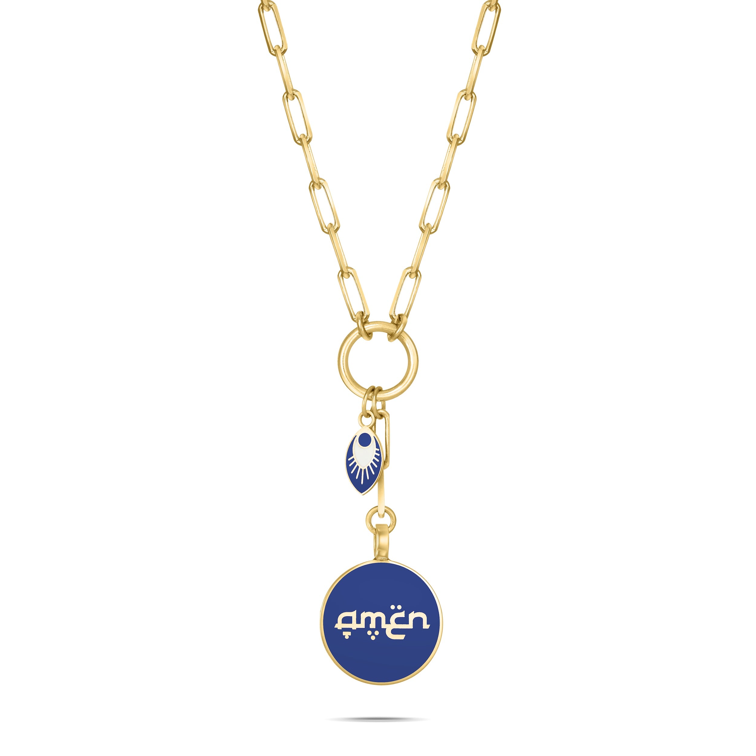 Gold & Enamel Halo with charm - available in 3 colors