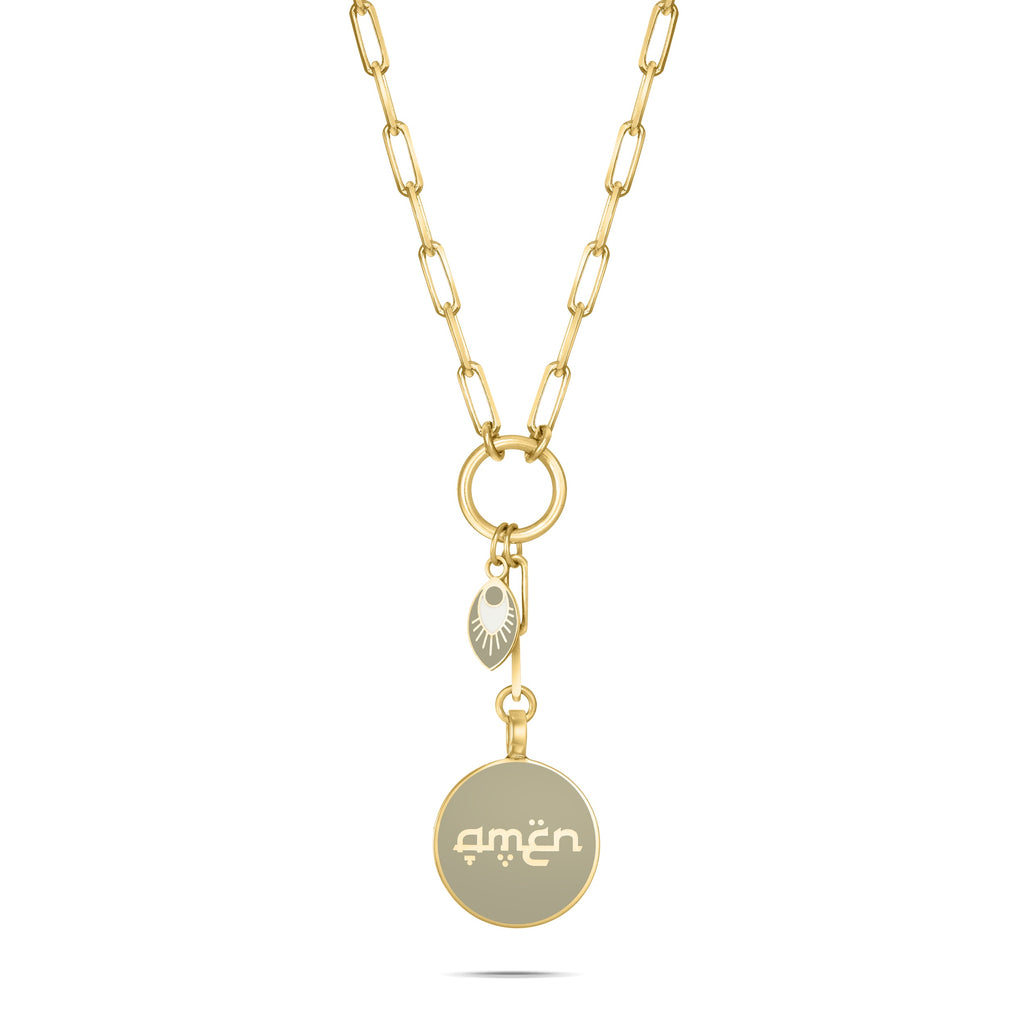 Gold & Enamel Halo with charm - available in 3 colors