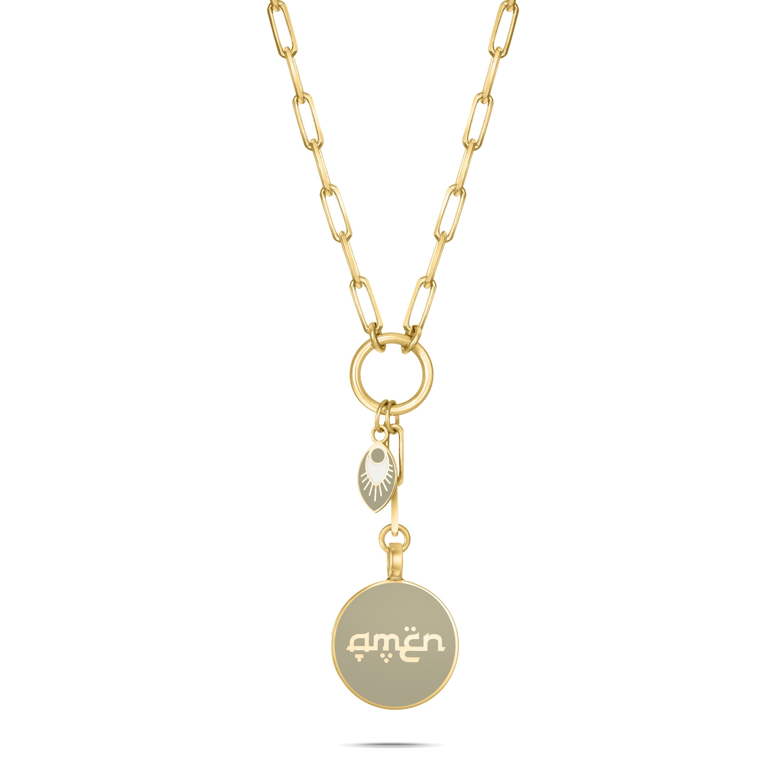Gold & Enamel Halo with charm - available in 3 colors