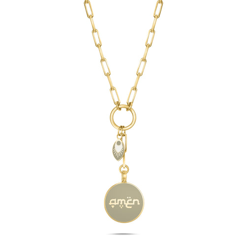 Gold & Enamel Halo with charm - available in 3 colors