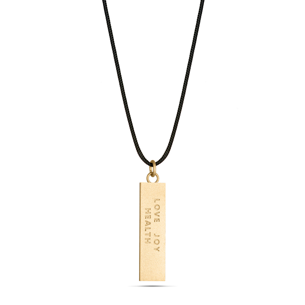 Bar Gold & Enamel Cord - available in 2 colors