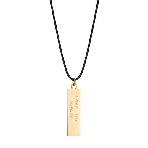 Bar Gold & Enamel Cord - available in 2 colors