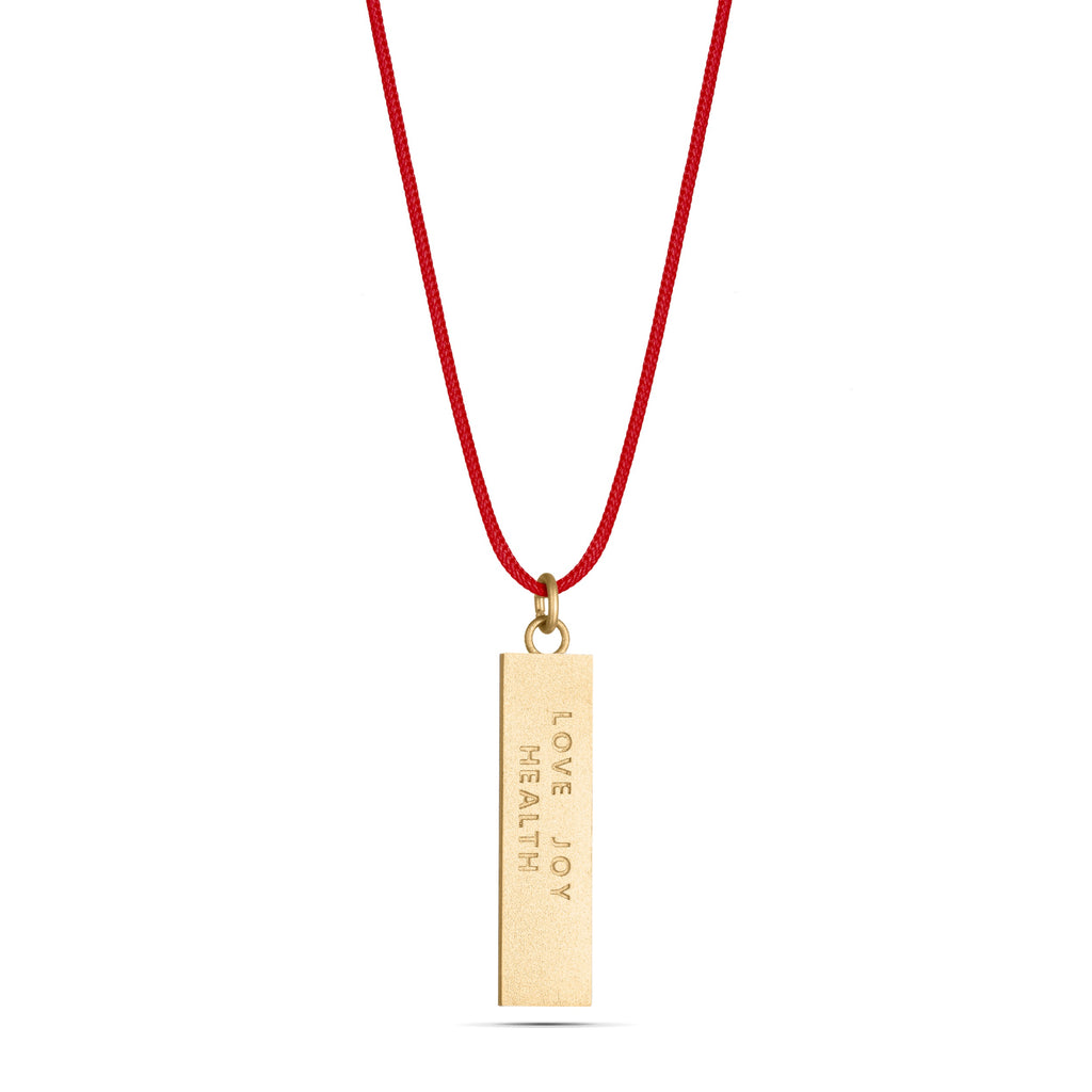 Bar Gold & Enamel Cord - available in 2 colors