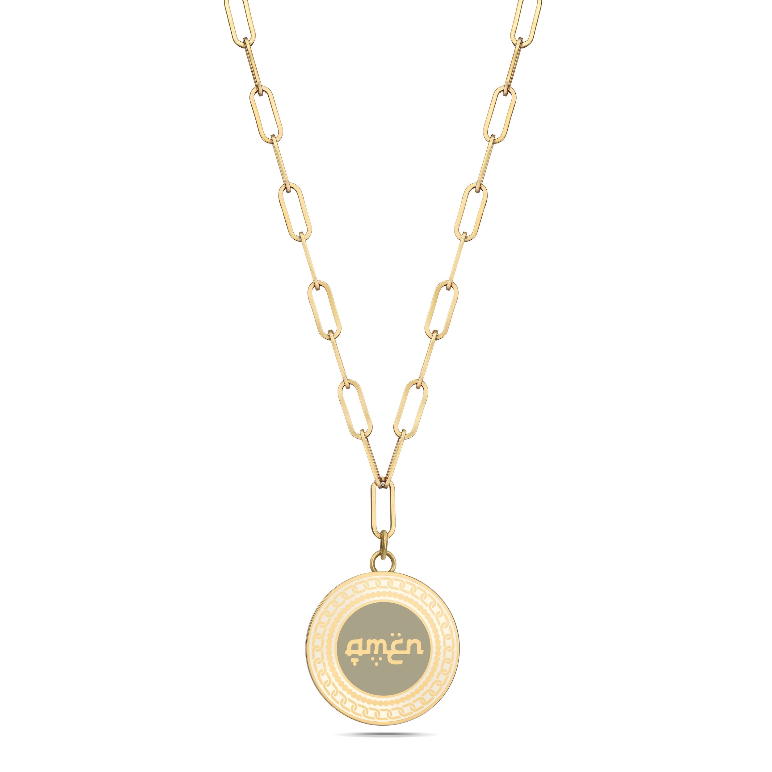 Endless Chain Medallion - Gold & Enamel