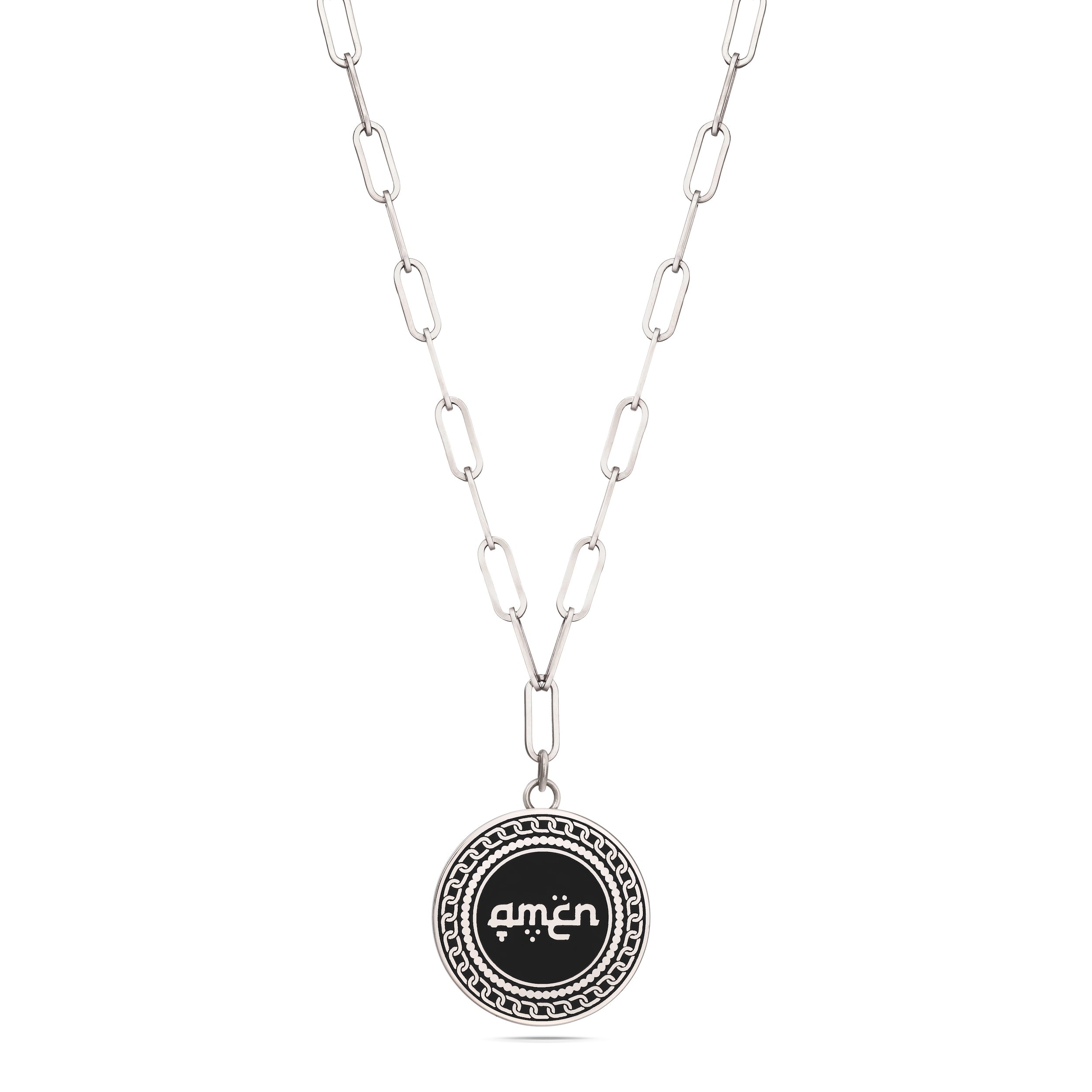 Endless Chain Medallion - Silver & Enamel