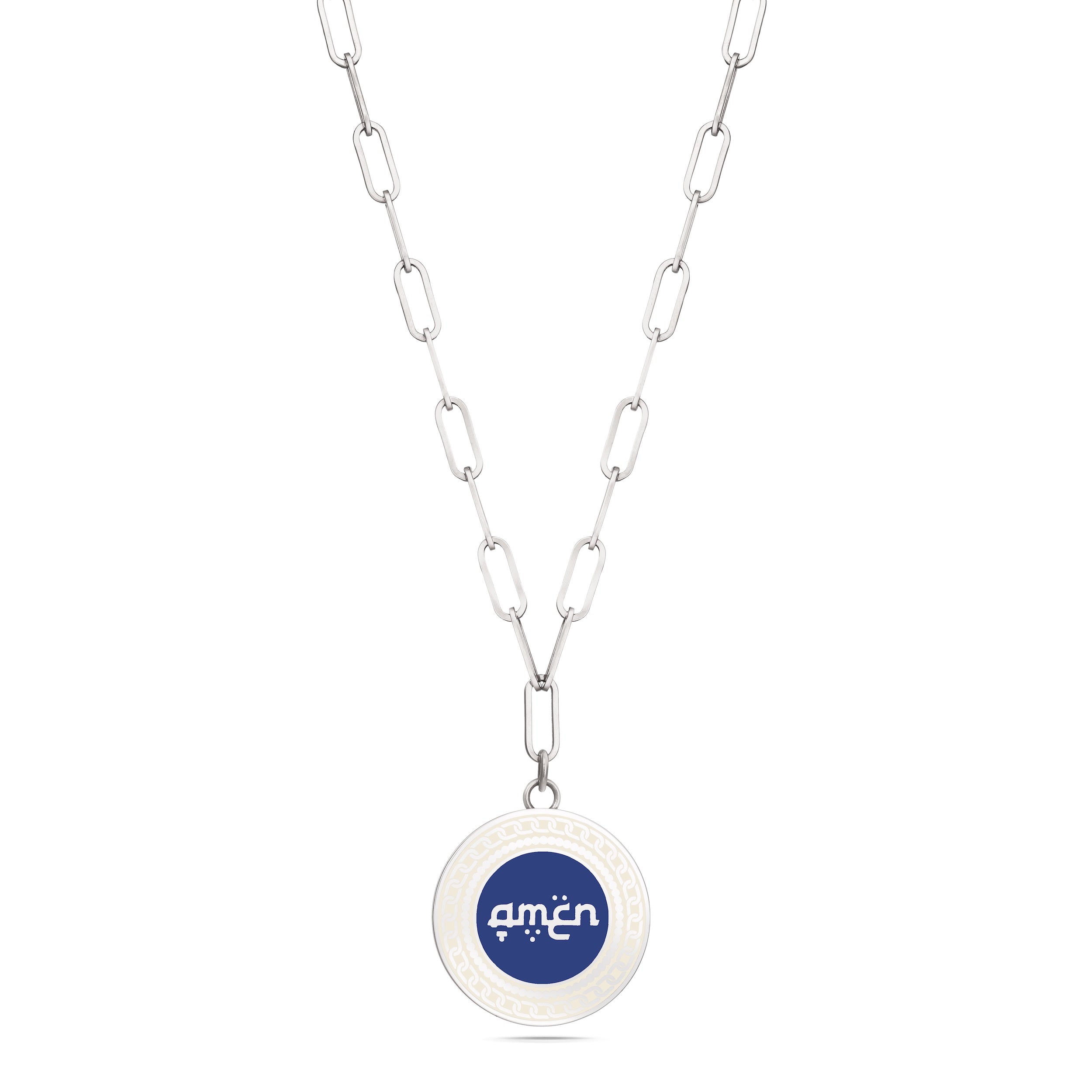 Endless Chain Medallion - Silver & Enamel