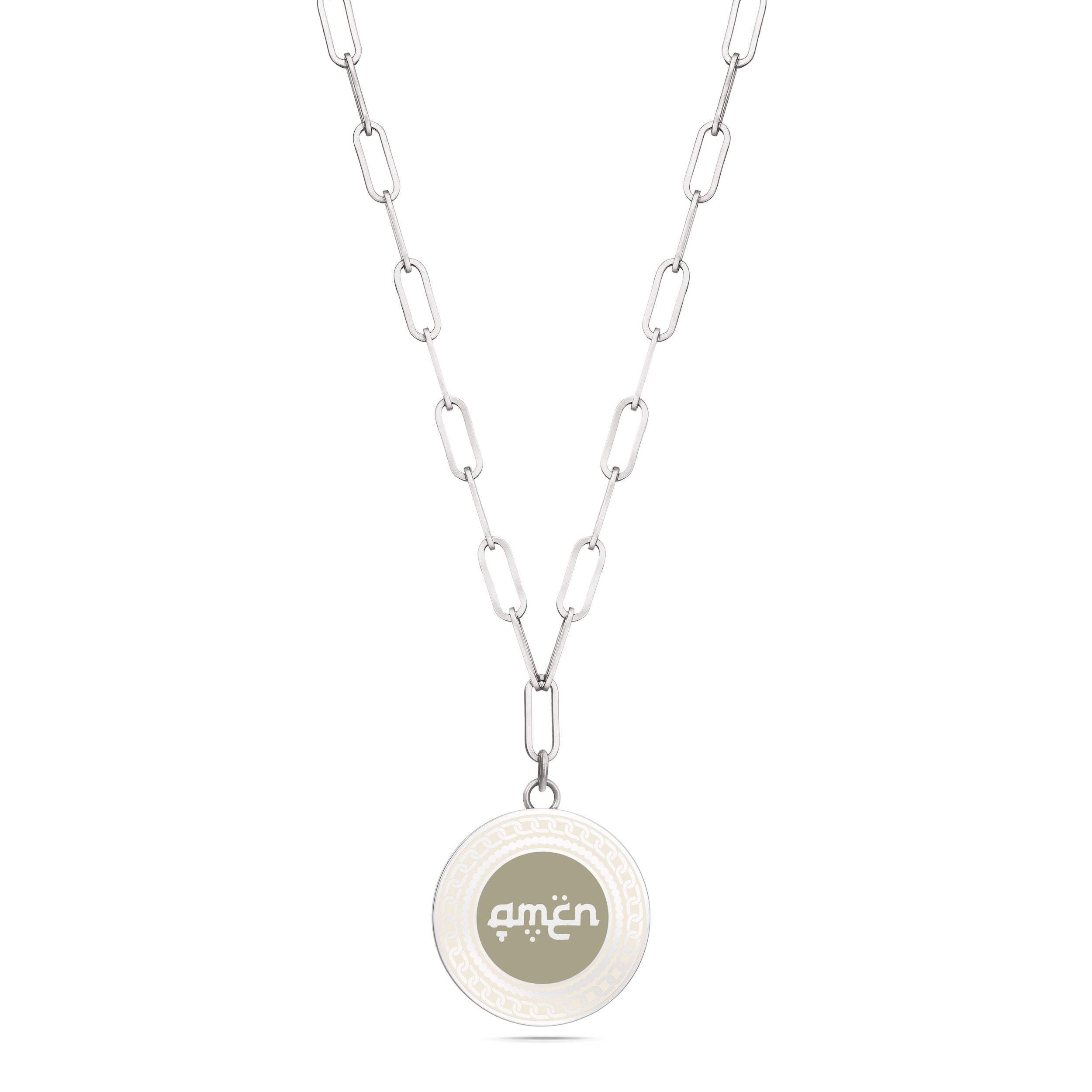 Endless Chain Medallion - Silver & Enamel
