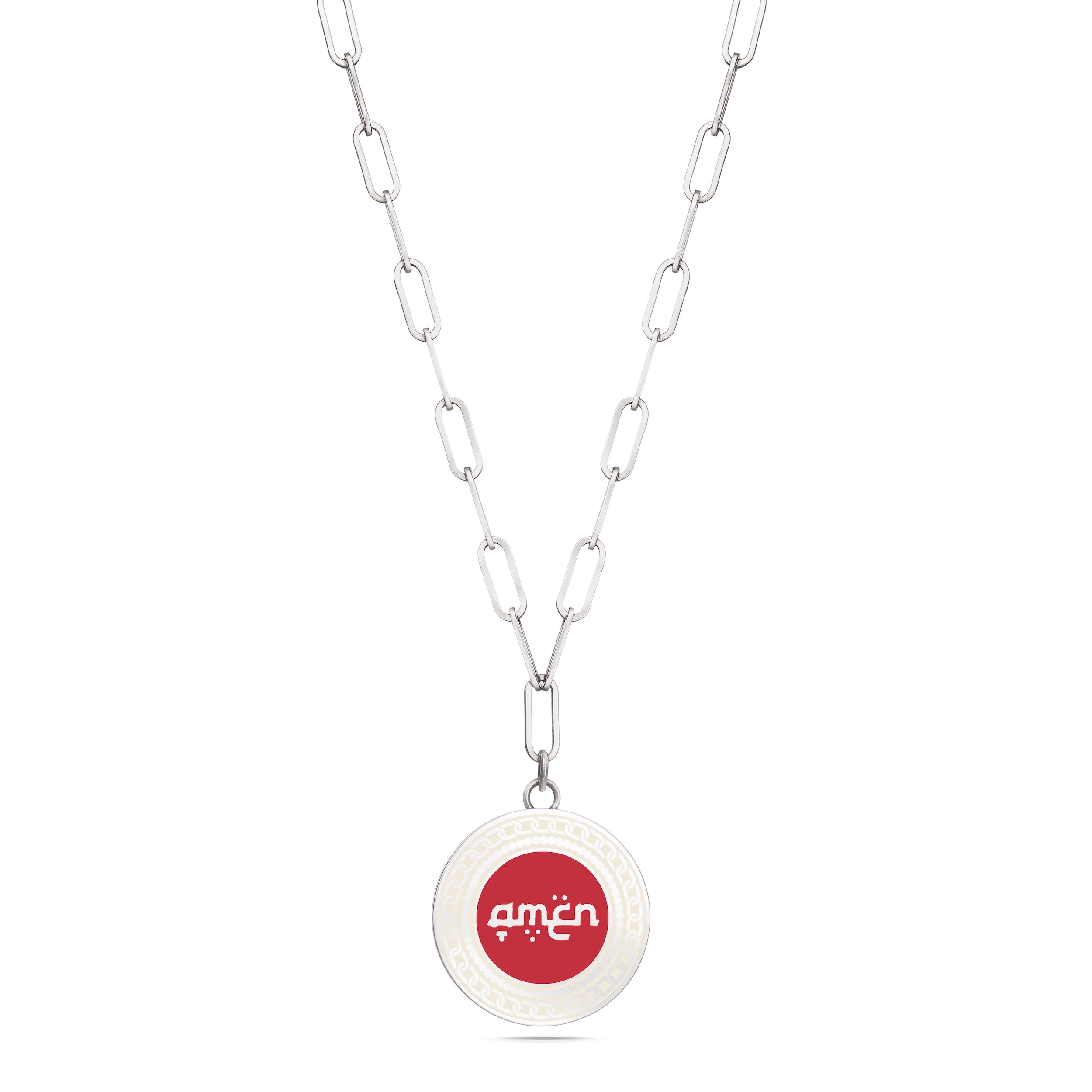 Endless Chain Medallion - Silver & Enamel